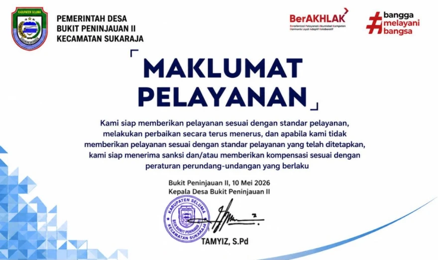 MAKLUMAT PELAYANAN DESA 